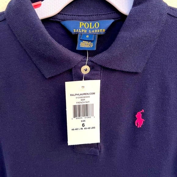 Polo Ralph Lauren Pleated Cotton Polo Navy Dress size 5&6 - Picture 6 of 8